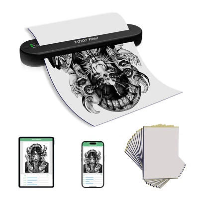Stampante per tatuaggi macchina termica stencil Bluetooth PC, Android, iOS compatibile - Immagine 1 di 4