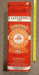 Paolo Lazzaroni Figli Amaretto Liquore Tin Vintage Made in Italy - Picture 1 of 13