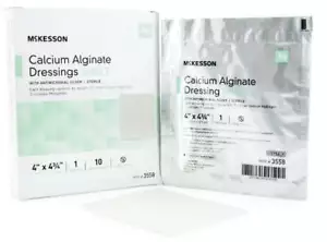 McKesson Calcium Alginate Dressings With Silver 4" x 4-3/4" Sheet #3558 10/Box - Picture 1 of 2