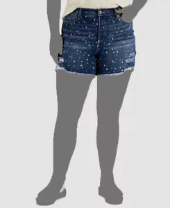 $69 Inc International Concepts Women's Blue Dream Denim Shorts Plus Size 22W - Picture 1 of 2