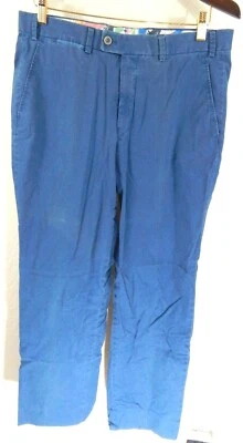 Pantalones chinos Hiltl 33 x 30 para hombre The Ultimate pantalón azul lavado frente plano usados en excelente estado Foto 1 de 4