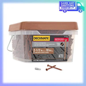 Deckmate #9 x 2-1/2 in. Red Star Flat-Head Wood Deck Screw 10 lbs.-Box 870-Piece - Picture 1 of 9