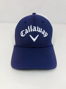 Purple Callaway Golf Hat White Size S/M Flex Fitted *SMALL STAIN UNDER BILL - Picture 1 of 13