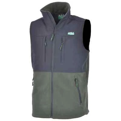 Ridgeline Men's Hybrid Fleece Waistcoat - Olive Vest Gilet Green & Black