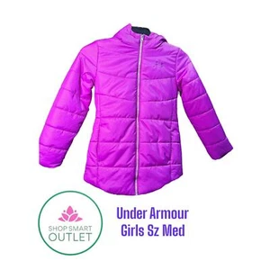 Under Armour Girls' Quilted Puffer Jacket Water Repellant Sz YMD Mystic Magenta - Picture 1 of 5