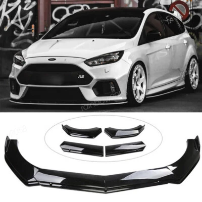 Glossy Black For Ford Focus 2000-2007 Car Front Bumper Lip Splitter Lower Chin - Imagem 1 de 4