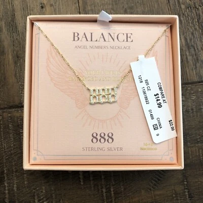 Olivia and Jackson Balance Support Numbers 888 Necklace - Image 1 of 2