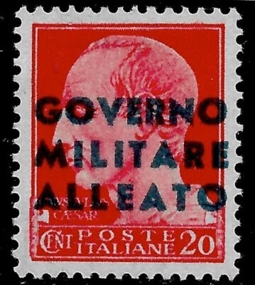 1944 ITALY OVERPRIN GAVERNOMILITARE ALLEATO  20C. MLH VF - Image 1 of 2
