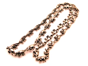 Collar Elefante 3D Vintage Único Sello Plata de Ley 925 17" - Imagen 1 de 9