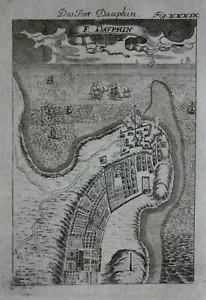 Original antiker Druck MADAGASKAR,TOLANARO, FORT DAUPHIN, AFRIKA, Hammer c1719 - Bild 1 von 2
