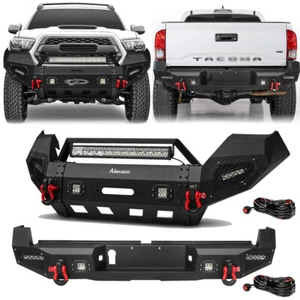 For 2016-2023 Toyota Tacoma TRD SR5 Front/Rear Bumper W/Winch Plate & Lights Kit - Picture 1 of 17