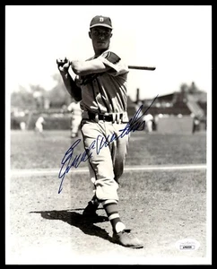 EDDIE MATHEWS SIGNED 8X10 PHOTO JSA COA - BOSTON BRAVES - Picture 1 of 2