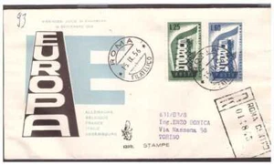 FDC Venetia Club 1956 - Europa Viaggiata Racc - Picture 1 of 1
