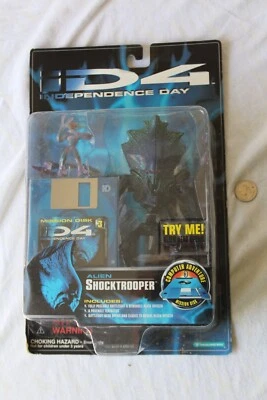 Figura Trendmasters iD4 Día de la Independencia SHOCK TROOPER Nueva en Paquete con Disco Sin usar, en caja original Foto 1 de 4