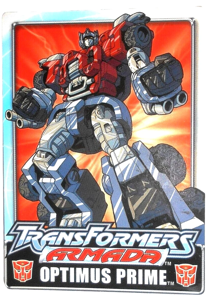 TRANSFORMERS armada OPTIMUS PRIME 2002 Sticker complete trading card - Image 1 of 1