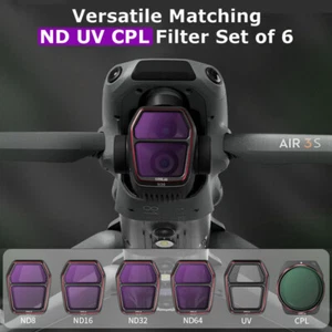 Lens Filter for DJI Air 3S Drone ND/8/16/32/64/256 CPL/UV Filter Waterproof - Picture 1 of 20