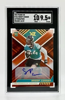 SGC 9.5 2022 Panini XR Orange #156 Snoop Conner RC Auto 43/49 Jaguars - Image 1 of 2