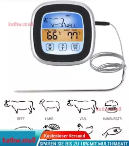 Grillthermometer Digital Bratenthermometer BBQ Smoker Fleischthermometer Fühler - Bild 1 von 11