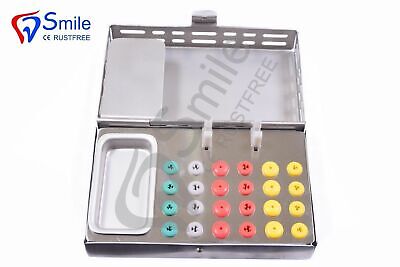 24 Silicone Pads Dental Implantology Box - Burs Holder Endo Box Dental Implants • 24.99£
