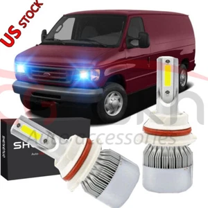 2pc LED Headlight 9007 8000K for 1991-2002 Ford E-150 Econoline Club Wagon - Picture 1 of 10