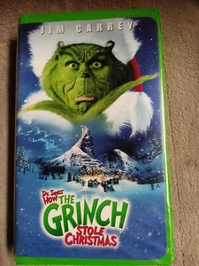 How The Grinch Stole Christmas Movie VHS Used Tape Jim Carrey Comedy - Picture 1 of 3