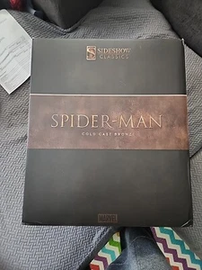 SIDESHOW SPIDER-MAN COLD CAST BRONZE CLASSIC STATUE MARVEL FIGURINE 143/400 Rare - Picture 1 of 13