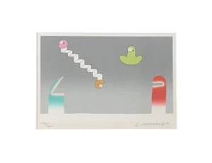 Sadamasa Motonaga Silkscreen Composition 148/200 signed Framed 16.1in x 20.8in - Picture 1 of 10