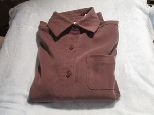 Croft & Barrow Women's Blouse (M) Brown, Long Sleeve 100% Polyester - Picture 1 of 2