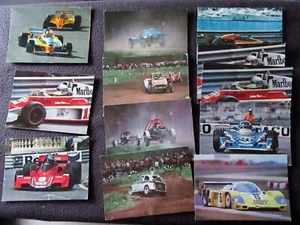 12 vintage ansichtkaarten raceauto's racen autoraces - Afbeelding 1 van 2