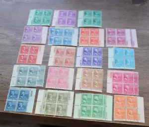 US 1938 PRESIDENTIAL SERIES Plate Blocks Lot 25 Blocks All Full Gum - Picture 1 of 7