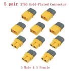 Durable 10 Male + 10 Female XT60 Connectors with Cap for Power Applications