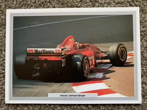 Ferrari Gerhard Berger F1 Post Card by Top Ass Germany Cover