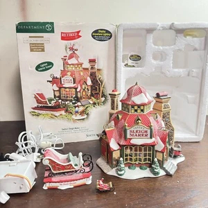Santa's Sleigh Maker w/Santa's Newest Sleigh Dept 56 North Pole #56950 2006 - Picture 1 of 12
