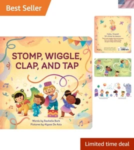 Colorful Toddler Activity Book: 'Stomp, Wiggle, Clap, and Tap' for Ages 1-3 - Foto 1 di 9
