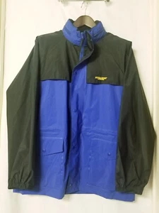 NWOT Stearns Outdoors Dry Wear Jacket Men's M Waterproof Rain Jacket Blue/Black - Picture 1 of 11