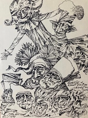 Eva Johanna Rubin Böse Blätter - Signierte und gewidmete Offset-Lithographie - Bild 1 von 4