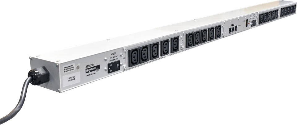 BayTech MMP14 Rack PDU Metered Single Phase ZeroU 16A 230V 20x C13 - Image 1 of 4