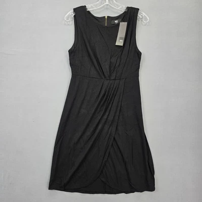 Vestido negro Mossimo NUEVO $24 elástico sin mangas cuello redondo sin forro para mujer talla S Foto 1 de 4