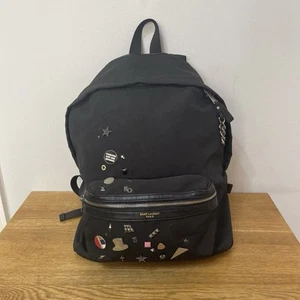 Yves Saint Laurent BackPack Nylon Bag Limited Edition Authentic Pin Badge - Picture 1 of 20