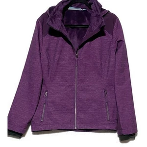 Free Country Jacke mit Reißverschluss Damen Gr. XL lila mit Kapuze und gefüttert - Bild 1 von 8