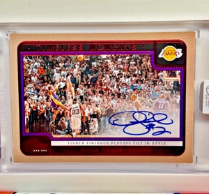 2024-25 Panini One and One Derek Fisher Timeless Moments Auto Red #/25 Lakers - Picture 1 of 6