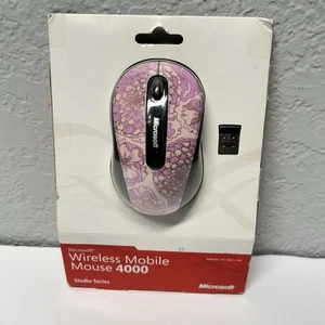 New Microsoft - Wireless Mobile Mouse 4000 Studio Series- Pink Floral - Picture 1 of 3