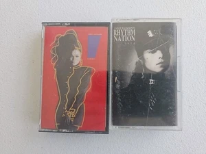 Janet Jackson Cassette Tape Lot x2 | Control + Rhythm Nation | ALL TESTED - Picture 1 of 3