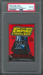 1980 O-Pee-Chee OPC Star Wars Empire Strikes Back Series 1 Wax Pack PSA 8 NM-MT - Bild 1 von 2