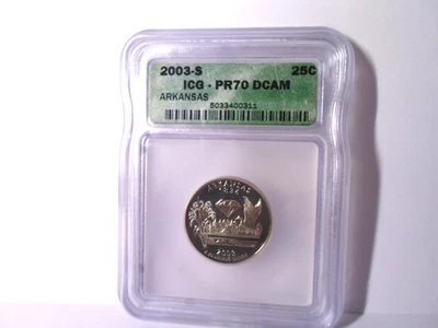 2003-S Arkansas Quarter ICG PR70DCAM  *Proof* - Image 1 of 4