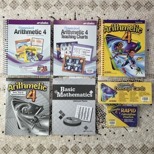 ABeka Arithmetic 4 Curriculum Plans, Teacher Key, Quiz Key, Student Quiz, Cards - Picture 1 of 14