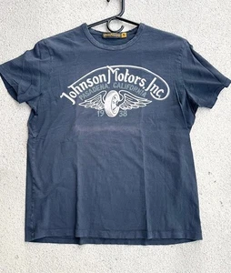 Johnson Motors Pasadena California distressed M Faded Black Shirt Neu ohne Etikett - Bild 1 von 5