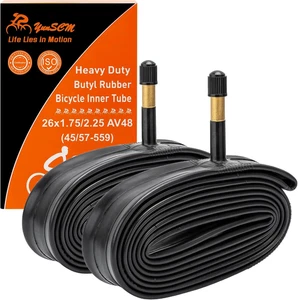 2 pezzi 26" tubi bici resistenti 26X1,95 26X2,10 26X2,125 AV48MM valvola Schrader - Foto 1 di 12