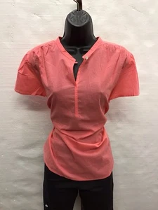 J Jill Women 100% Cotton Top, Orange SS Pull on Henley Size XL, NWT - Picture 1 of 7