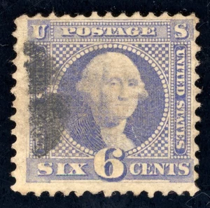 US Scott 115 Used 6c ultramarine George Washington Lot E051 bhmstamps - Picture 1 of 2
